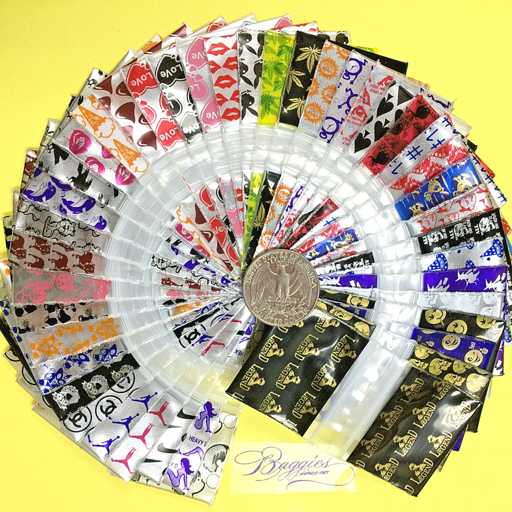 BaggiesSince1987 – 15125 Design Zip Bags 100 PCS METALLIC P CHOOSE, READ DETAILS