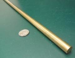 360 Brass Rod 1/2″ (.500″) Diameter x 12.0″ Length