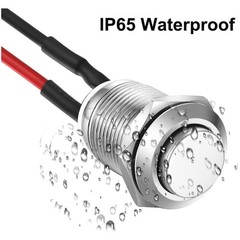5/10Pcs 12 mm Momentary Push Button Switch Waterproof Push Button Switch Round