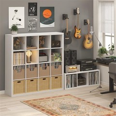 Pemberly Row 3-Cube Vertical Media Storage Organizer in White