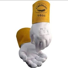 Caiman 1600-3 1600 Welding Gloves, Gauntlet Cuff, Straight Thumb, Size Large