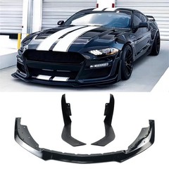 Front Bumper Lip with Corner Winglet Spliters for Ford Mustang 2015-2022