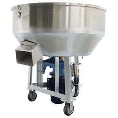 200KG/440LBS Stainless Feed Mixer Granular Plastic Mixer Machine W/Wheel 220V