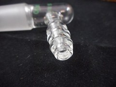 CHEMGLASS Glass 90° Bent Inlet Adapter 14/20 Inner Joint CG-1014-14