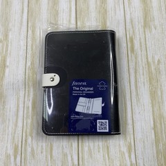 Filofax The Original Personal A5 Leather Organizer Black New