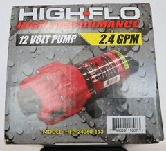 HIGH-FLO High Performance 2.4 GPM 60 PSI 12V Pump #HFP-24060-113