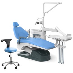 Dental Unit Chair Computer Controlled DC Motor PU Hard Leather / Doctor’s Stool