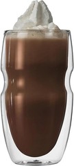Serafino Double Wall Insulated Iced Tea and Coffee Glasses, 16-Ounce, Set of 6