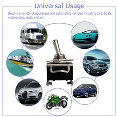 5X Toggle Switch Rocker Heavy Duty 15A 250V SPST 2 Terminal Car Boat Waterproof