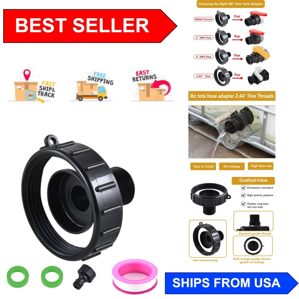 IBC Tote Adapter – Food Grade Drain Fitting for 275-330 Gallon Tanks