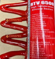 Lot of TWO cartridges ~ Silco RTV 6500 High Temp RED Silicone 10-oz