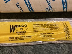 30 pcs welco 26 1/8 inch x 15 inch aluminum reverse DC welding rods vintage