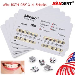 10 Packs Brackets dentales de ortodoncia Mini Roth 022 Ganchos 345