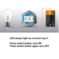 16mm 12V LED ON OFF Waterproof Stainless Steel Latching Push Button Power Switch