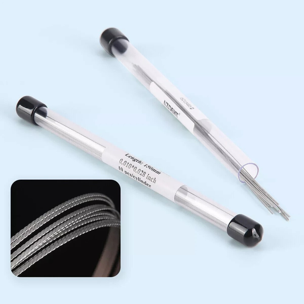 Dental Ortho Lingual Retainer Wire Flat Strand Stainless Steel 0.010*0.028