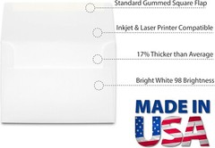 Standard 5.25 x 7.25 Inch A7 Envelopes – 100 Pack with Satisfaction Guarantee