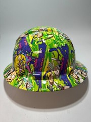 New Full Brim Hard Hat Custom Hydro Dipped RICK N MORTY. Free Shipping