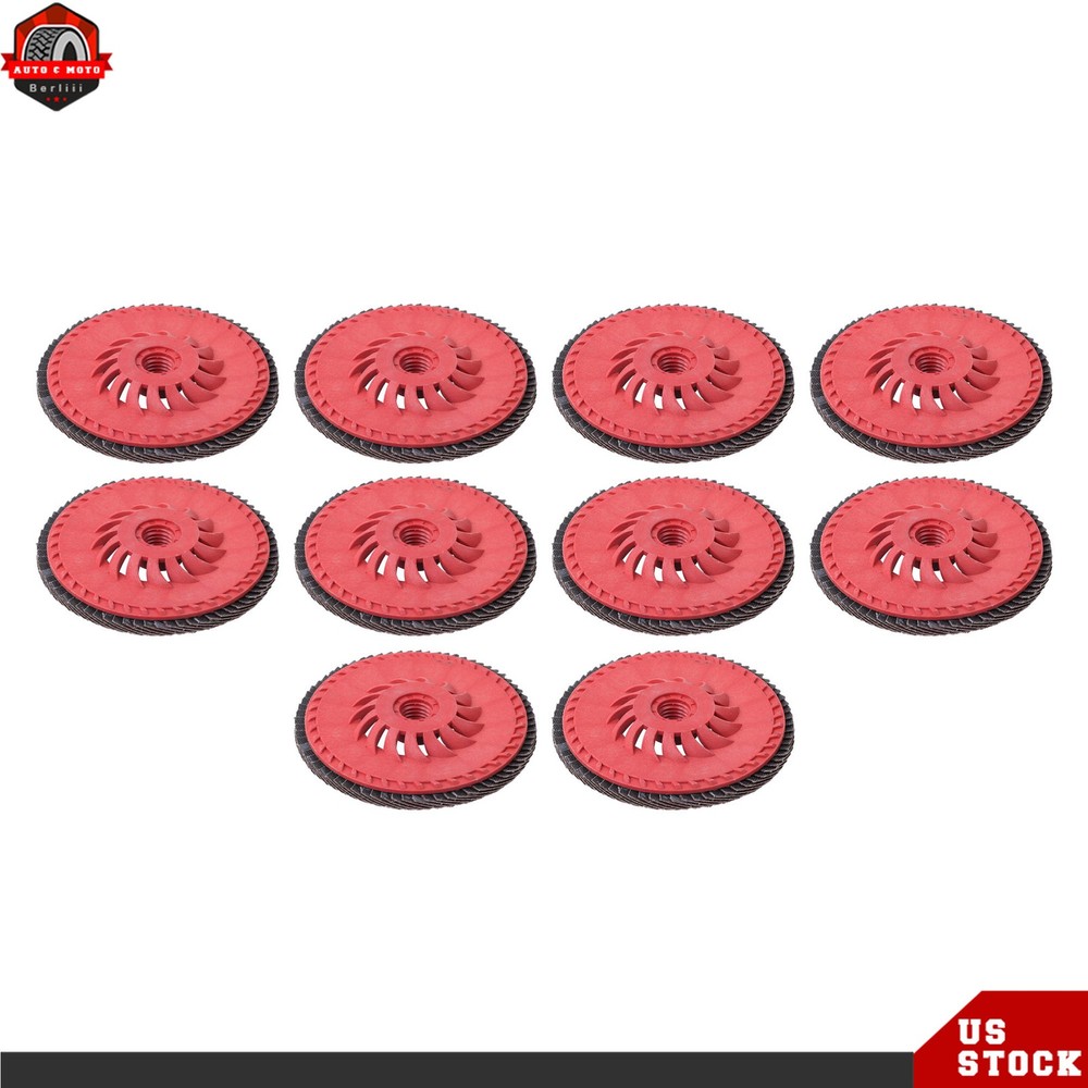 10 Pieces 4-1/2Inch × 7/8Inch 80 Grit T29 Ceramic Flap Sanding Disc 13300 RPM