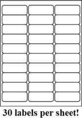 15000 2.625″ x 1″ Self Adhesive Address Labels 30 per sheet 500 sheets * 30 up *
