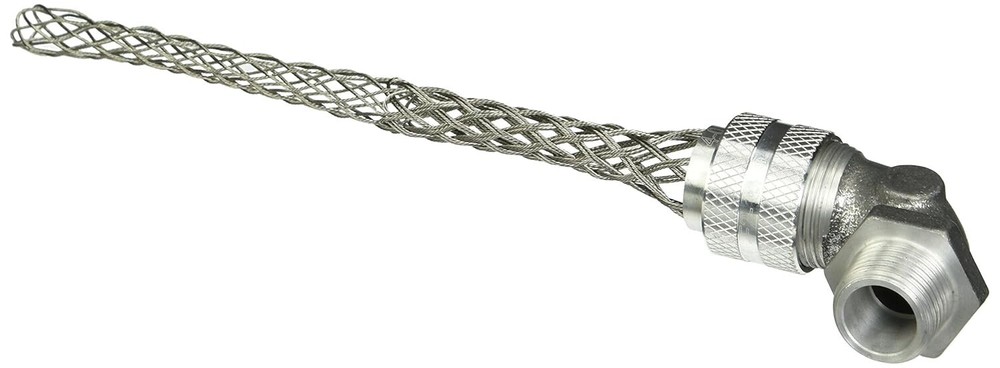 10 PACK – HUBBELL 07401080, Wire Mesh Cord Grip, 0.5″ to 0.625″ Cable, 90D Male