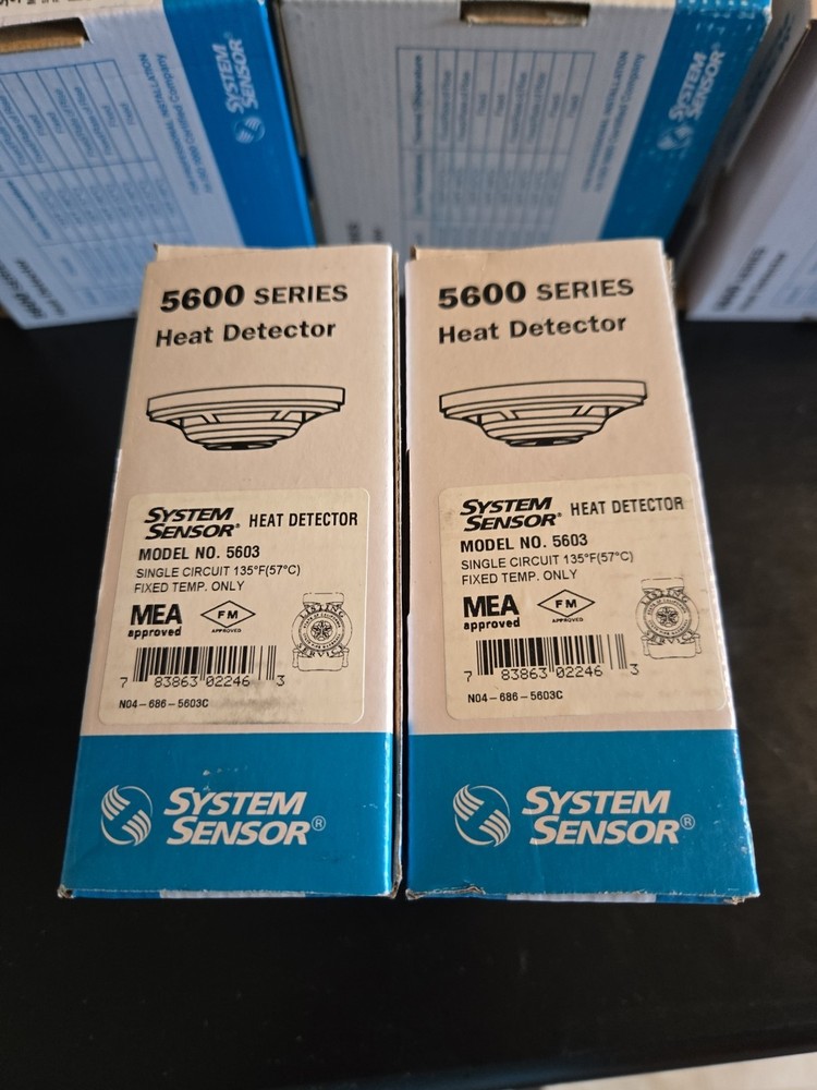 SYSTEM SENSOR 5603 HEAT DETECTOR Single Circuit Fixed Temp Only 2 Pack Lot