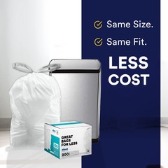 Plasticplace Custom Fit Trash Bags Compatible Simplehuman Code F 100 Count