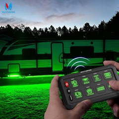 MICTUNING Wireless LED Switch Panel – 4/6/8/12 Gang Switch App/Remote Controller