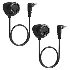 TRS 3.5mm MIDI Cable 2-Pack 1-FT / 30CM Type-A TRS 3.5mm to MIDI 5 Pin Din Ca.