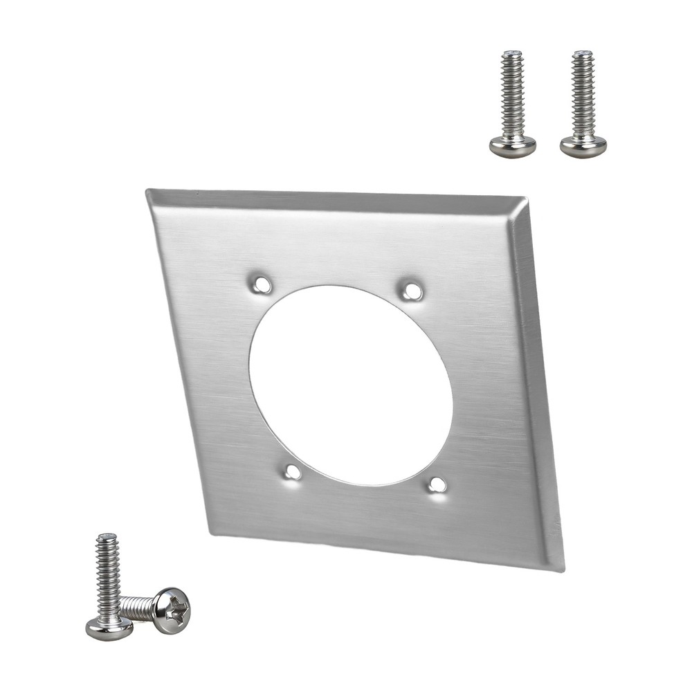 Outlet Cover Wall Plate 2 Gang Single Hole+4 Screws for HBL9450A Hubbell 14-50R