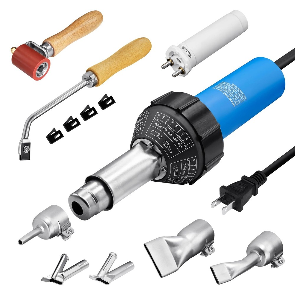 Hot Air Plastic Welder 1600W Plastic Welding Roofing Kit 110V, Vinyl PVC TPO …