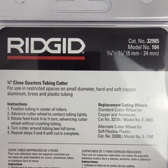 RIDGID 101 Close Quarters Tubing Cutter (1/4″–1 1/8″) Pipe Copper Brass USA NIP