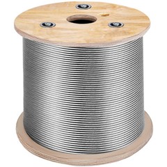 VEVOR 304 Stainless Steel Wire Rope Cable, 3/16, 7×19, 500 ft Reel