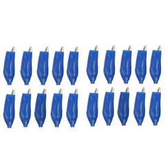 20pcs Black Red Soft Plastic Coated Testing Probe Aligator Clips Crocodile P2001