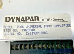Dynapar PM28S00 Dual Universal Input Amplifier 12VDC 115/230VAC PM28S