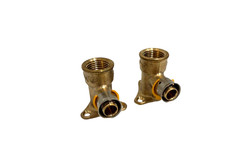 VIEGA 1/2 PEX PRESS x 1/2 FEMALE THREADED DROP EAR ELBOW BONZE – LOT OF 2