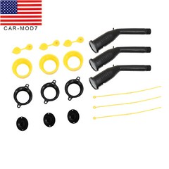 3 Kit Replacement Old Style Gas Can Spout with Nozzles Screw Collar Vent Caps