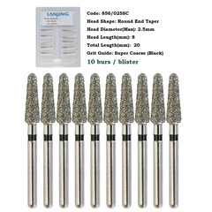 Dental Diamond Burs FG Round End Taper Bur Super Coarse Fine 856 850 High Speed