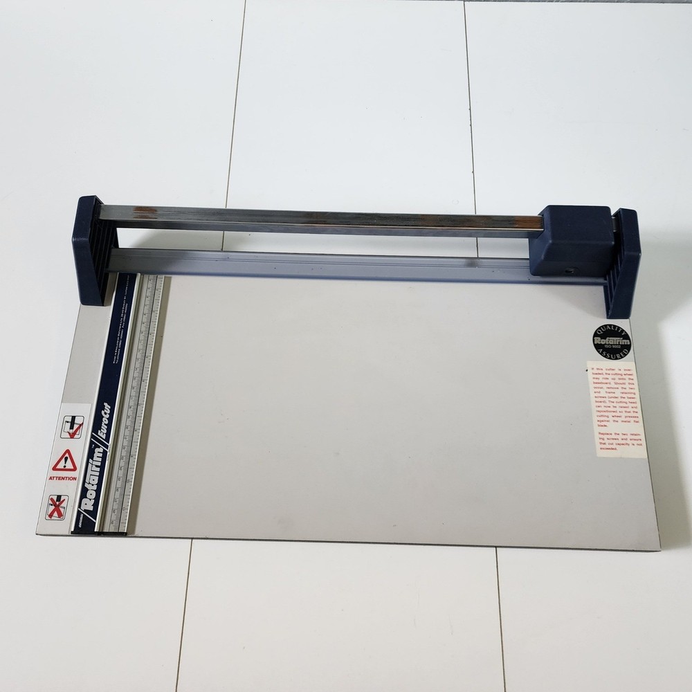 Rotatrim EuroCut Professional Rotary Paper Trimmer Heavy Duty Metal Base Gray