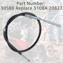 Front Tine Tiller Cable Compatible with Earthquake M5 End M8 Mount Kit 30588