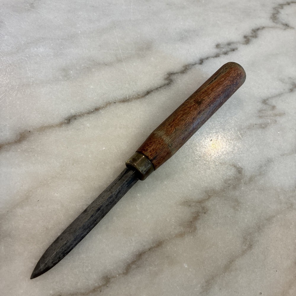Vintage 7-1/4″ Machinists Triangular Hollow Scraper In USED Condition SEE PICS