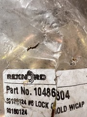 Lot of 10 Rexnord Utility Barrel Lock #6 Gold Lock w/End Cap 10486804 93180124