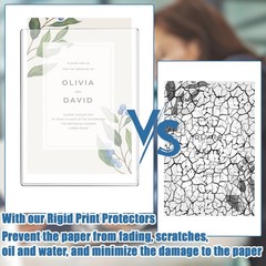 8 1/2″ x 11″ Rigid Print Protectors Clear Sheet Protectors Hard Plastic Paper…