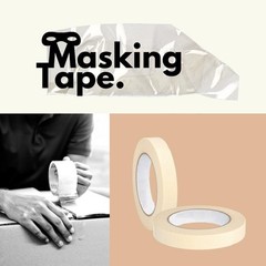 General Purpose White Adhesive Masking Tape [4.9 Mil] – 12 Pcs – 0.75″x 60 Yards