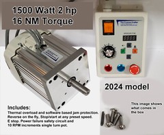 1500W Servo Motor 2 HP 1,500 Watt Variable Speed Reverse on the fly Controller