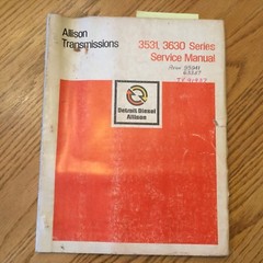 Allison 3531 3630 Series SERVICE SHOP REPAIR O/H MANUAL Transmission pn SA1104D