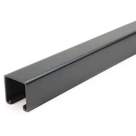 Zoro Select Fs-200 Fbk 60.00 Single Channel Strut, Solid, Steel, Painted, None,
