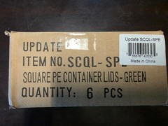 UPDATE INTERNATIONAL SCQL SPE 6 Pcs Square PE Container Lids Green New in Box