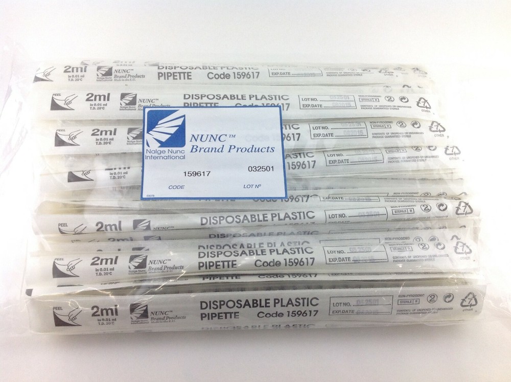 Nunc 15917 2ml Disposable Plastic Pipette Bag of 50