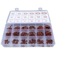 180 Pcs O-Ring Brown Metric FKM O-Ring Kit Fit High Heat Applications with Box