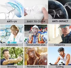 1-50 PACK Protective Polycarbon Safety Glasses Clear Lens Work UV Z87 Lot